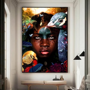Black Goddess Canvas print - African American Wall Art