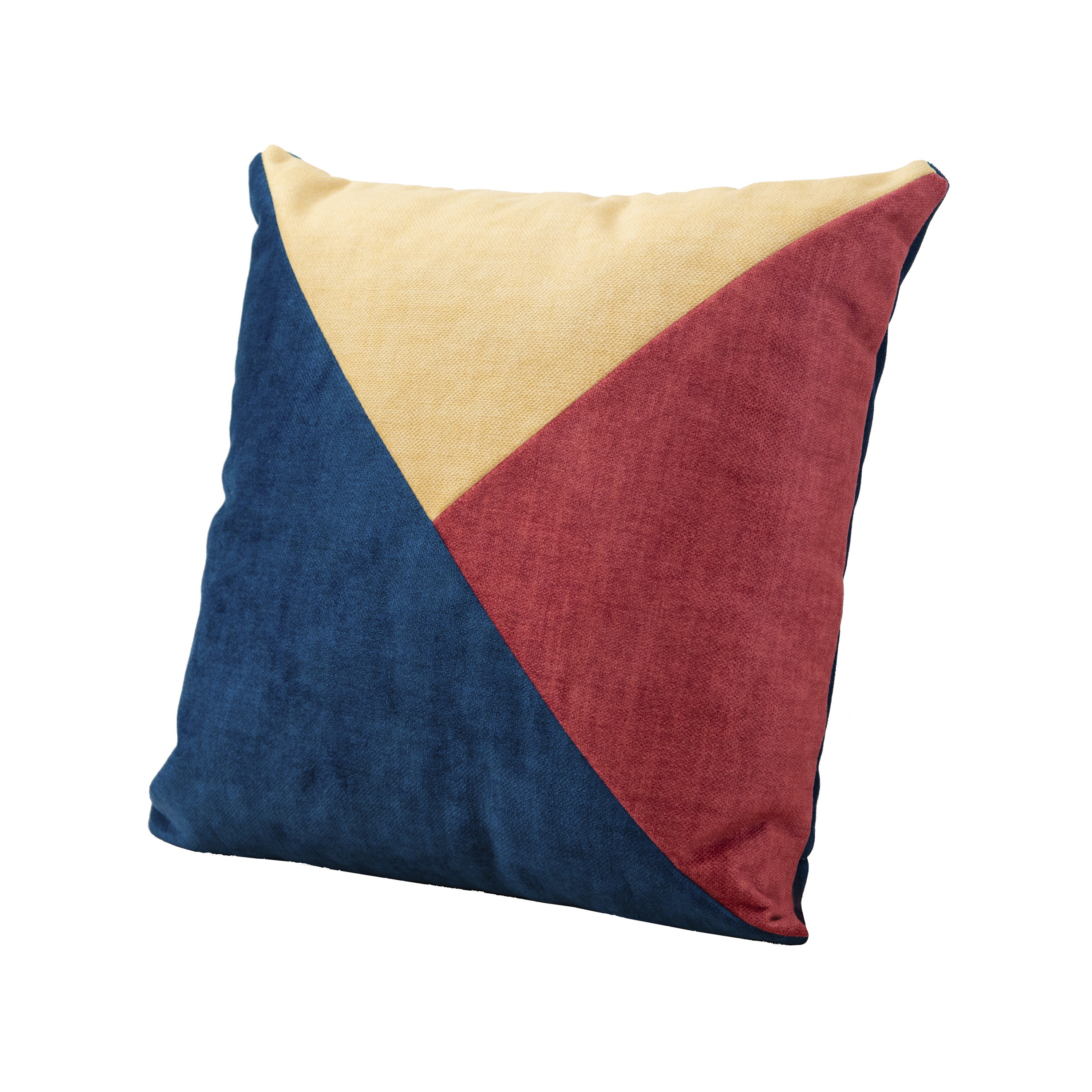 navy and red pillows