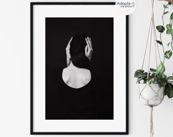 Photographie originale signée, édition limitée, Décoration murale minimaliste, noir et blanc, papier d'art naturel, affiche, déco, poster