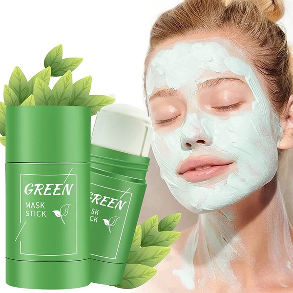 Green tea moisturizing face mask deep cleansing facial stick purifying clay mask Blackhead mask anti-aging wrinkles oil control hydrating