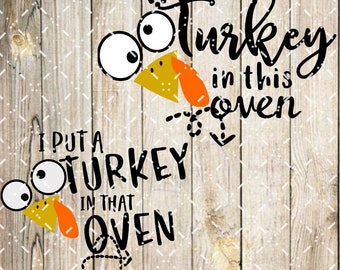 Turkey in the oven   You get TWO svg files! Mom and dad Announce your pregnancy at Thanksgiving or just celebrate it!  SVG PNG Cricut file