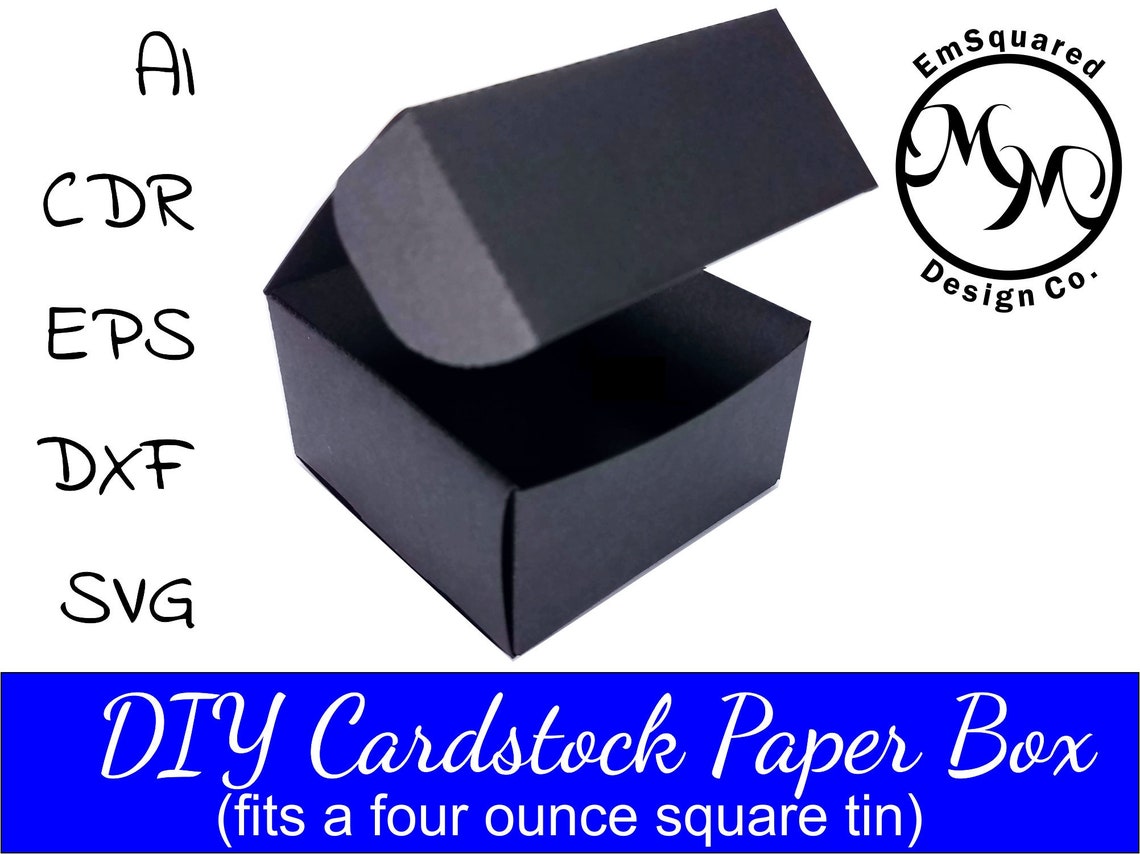 DIY Cardstock Paper Box Laser Engraving Vector File Eps SVG Ai Etsy