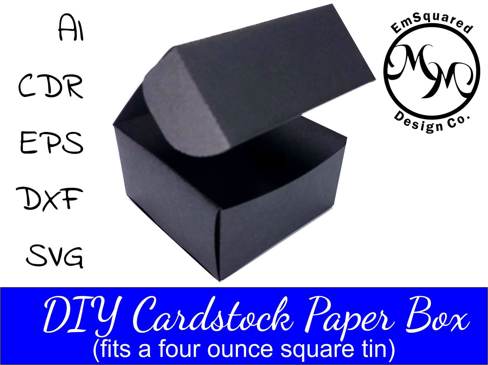 DIY Cardstock Paper Box Laser Engraving Vector File Eps SVG Ai Etsy