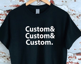 Personalized List T-Shirt: Custom 100% Cotton Tee