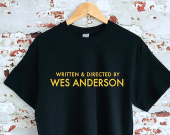Wes Anderson T-shirt: Custom Movie Director Tee, cotton Unisex & womens tshirts