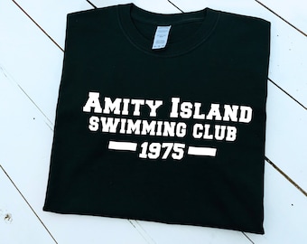 Amity Island Swimming Club 1975 T-Shirt: Jaws Movie Tee, cotton unisex & womens tshirt