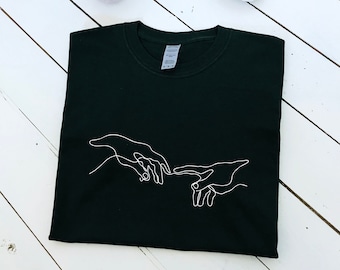 Creation of Adam Art Print T-Shirt: Soft Cotton unisex & womens Tee