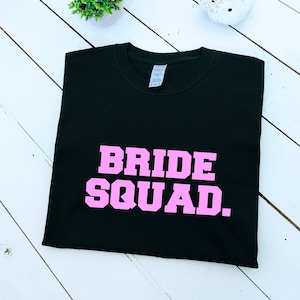Bride Squad T-Shirt: 100% Cotton Hen Do Party Tee
