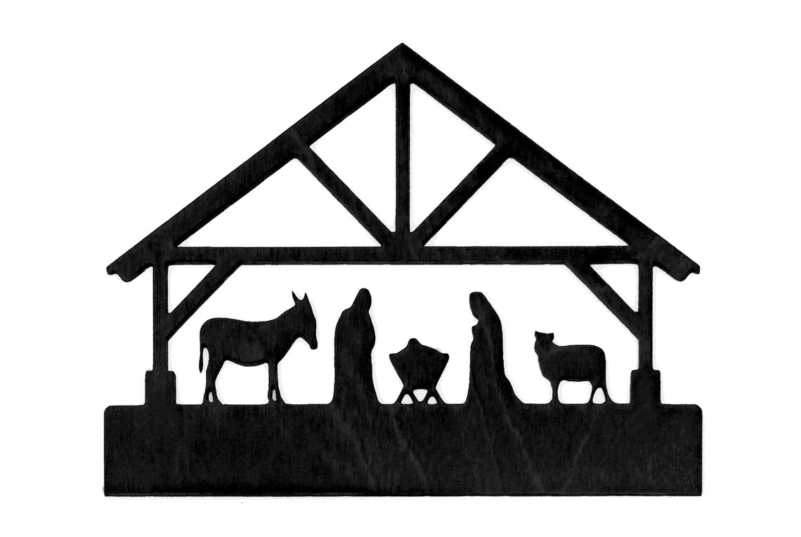 Weihnachts-Krippe aus Holz CASPAR Holzkrippe für Teelicht | Etsy