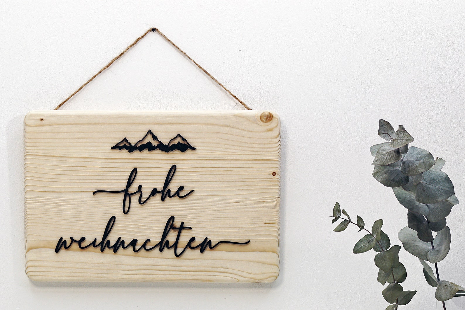 Tür-Schild Frohe Weihnachten aus Holz Weihnachtsschild mit  Etsy