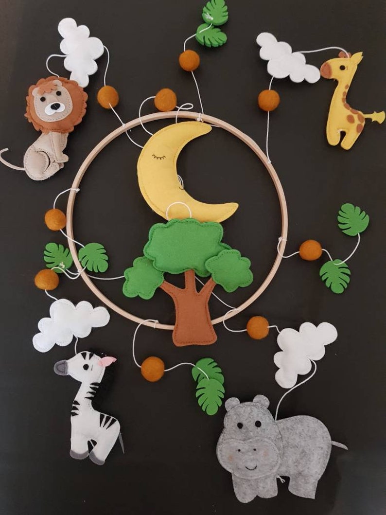 Baby Mobile Nursery / Safari Animals Mobile / Nursery Decor/ Etsy UK