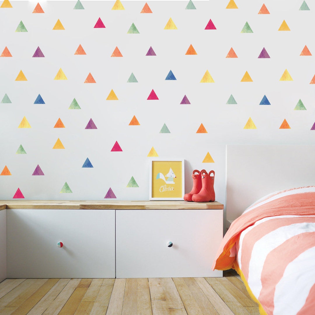 Nursery Wall Stickers /baby Wall Decal/ Pastel Triangles Decal/ Nursery