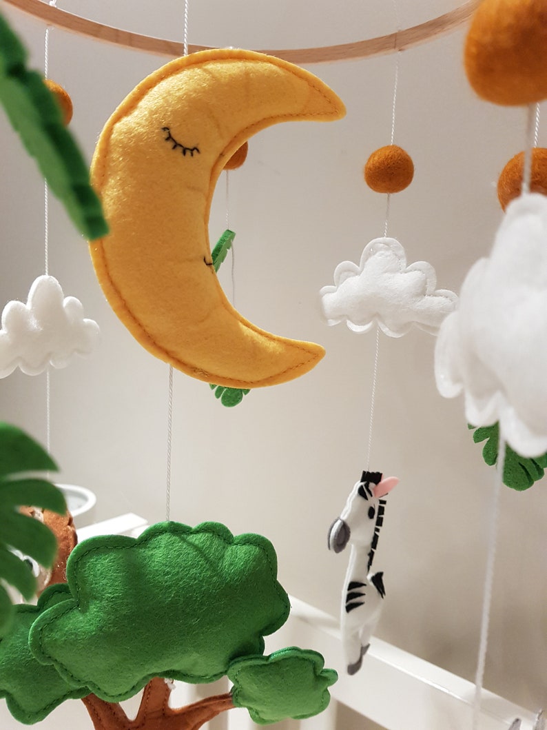 Baby Mobile Nursery / Safari Animals Mobile / Nursery Decor/ Etsy