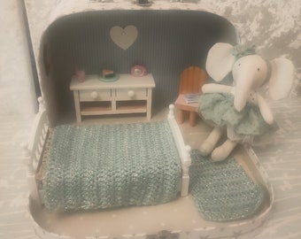 Travel doll house in suitcase with Elephant