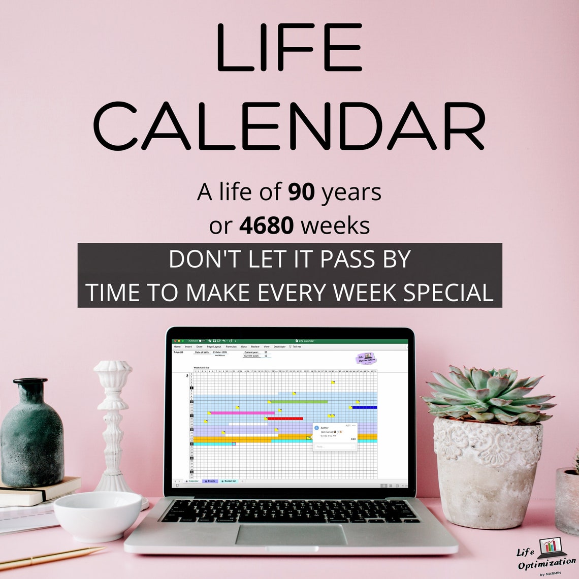 LIFE CALENDAR / Life Planner / Bucket list manager / Life Etsy