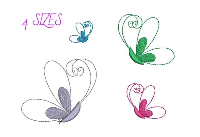Mini Butterfly Embroidery Design Butterfly Mini Machine Etsy UK