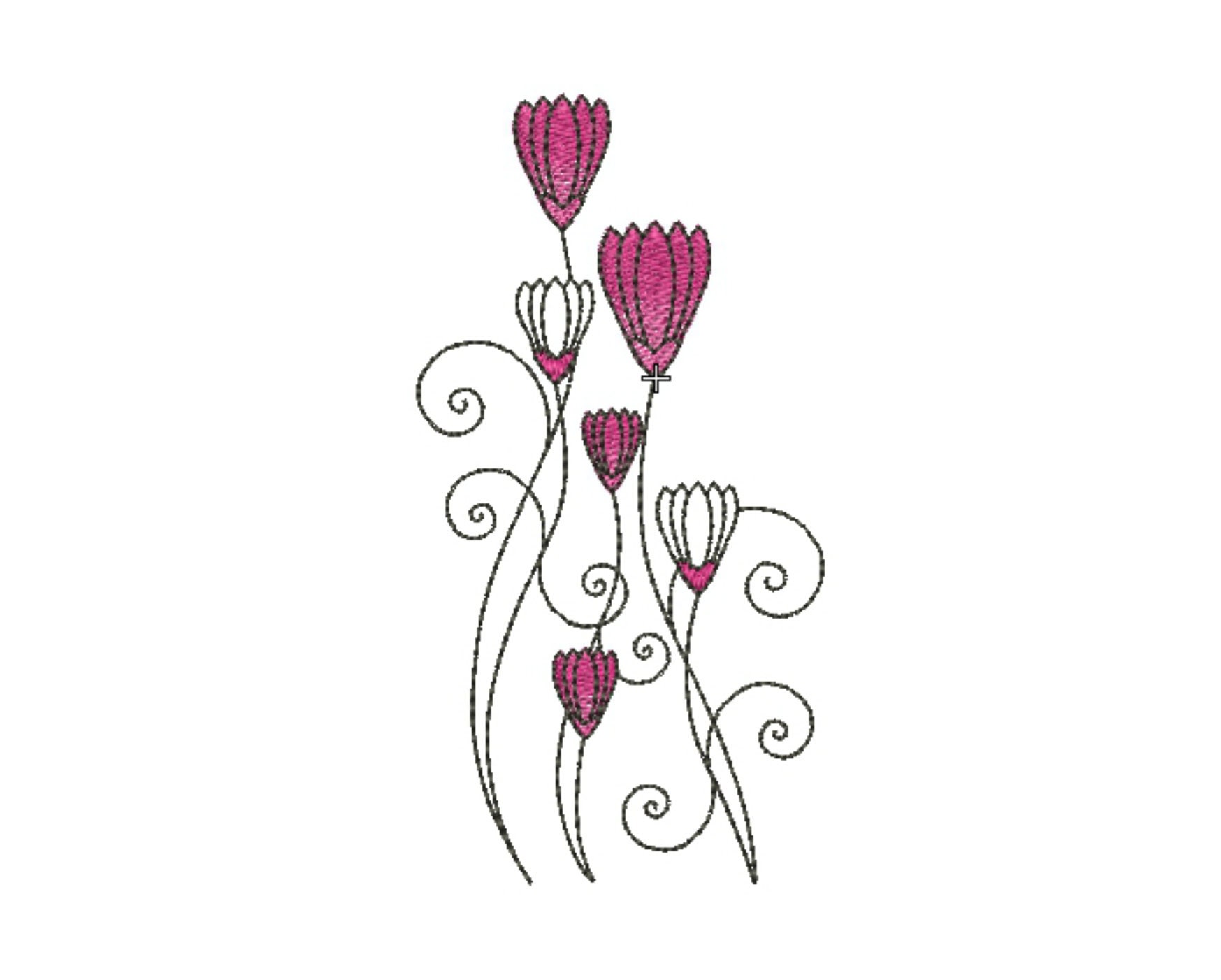 Wildflowers Embroidery Design. Flowers Vintage Machine Etsy