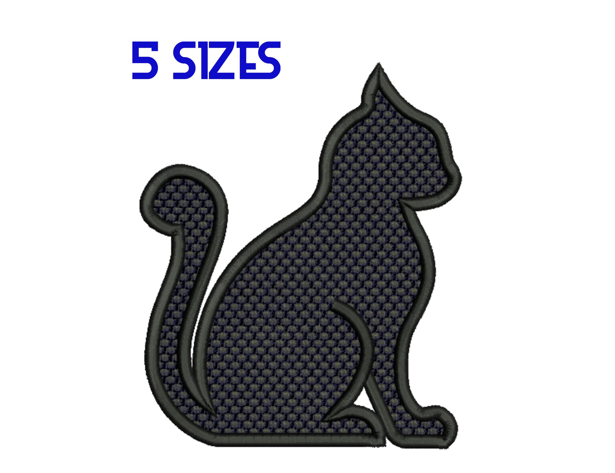 Cat Appliqué Embroidery Design Cat Machine Embroidery Design - Etsy UK