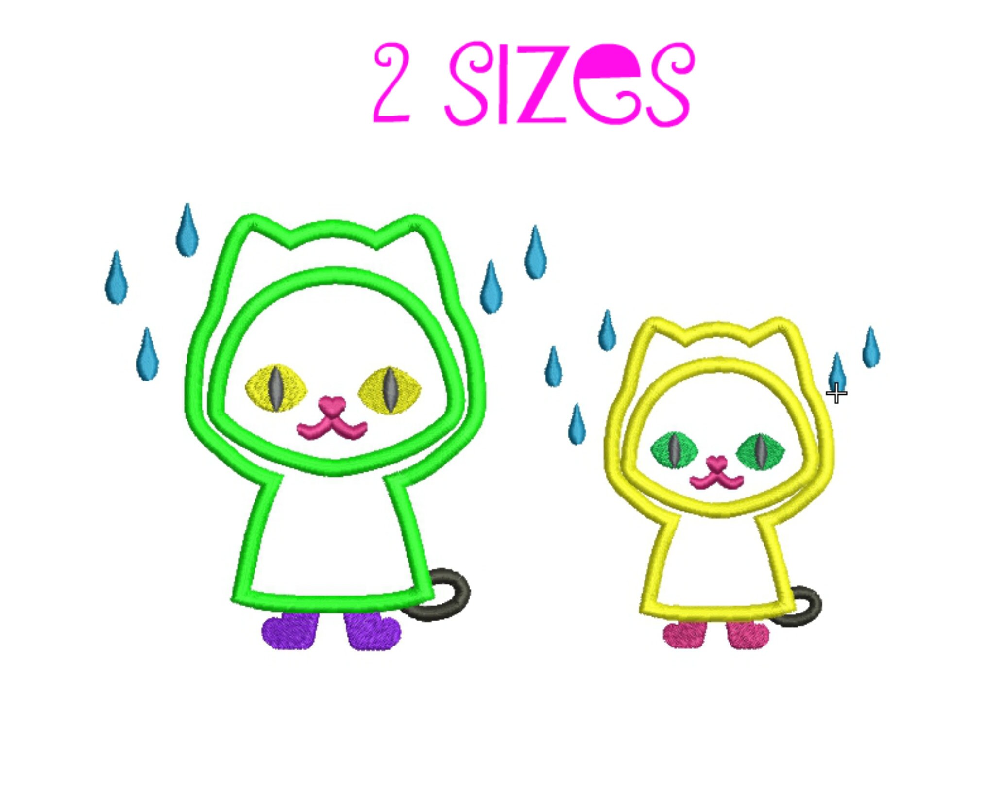 Appliqu cute kitten embroidery designs cat machine embroidery  etsy