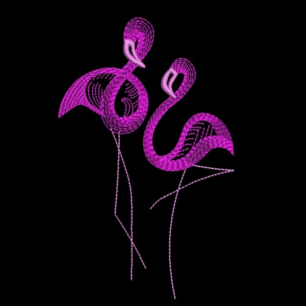 Flamingo embroidery design pink flamingo machine embroidery design flamingos embroidery pattern birds embroidery design