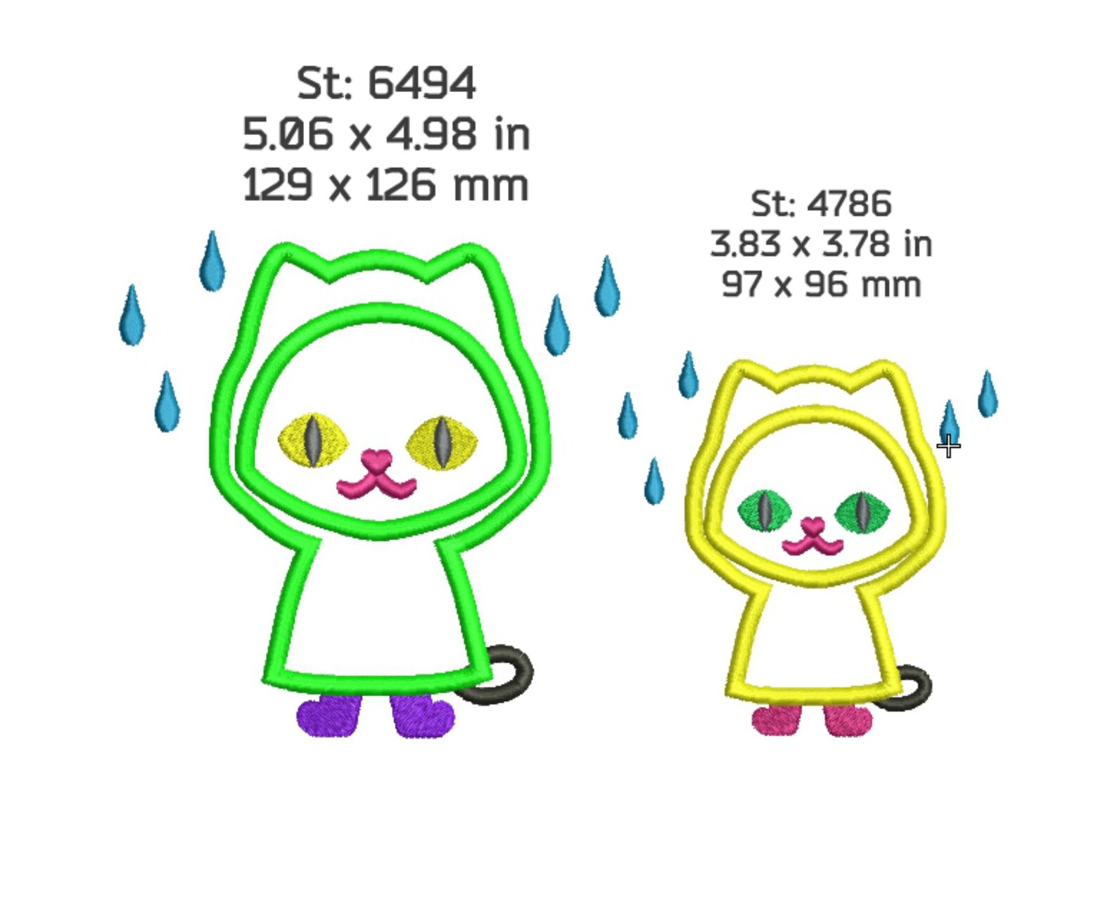 Appliqu cute kitten embroidery designs cat machine embroidery  etsy Appliqu cute kitten embroidery designs cat machine embroidery  etsy