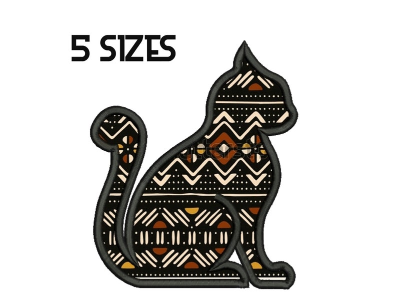 Cat Appliqué Embroidery Design Cat Machine Embroidery Design - Etsy