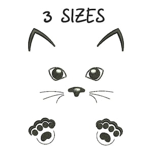 Cute cat embroidery design Cat machine embroidery design cute Kitten embroidery design kitty embroidery designs baby embroidery designs