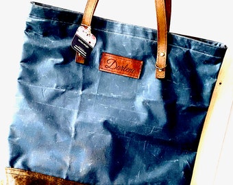 The Marketplace: Waxed canvas tote