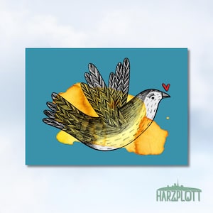 Carte postale Colombe de la paix Coeur de colombe Postcrossing Écrire la paix sur la terre Symbole de paix Faire l’amour pas la guerre Carte de vœux Poste de Noël