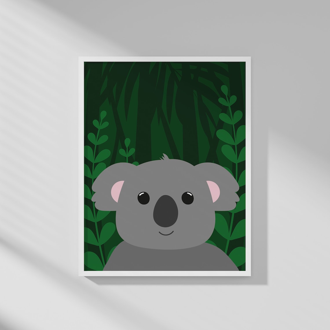 Cute koala print koala kids poster jungle room decor Etsy