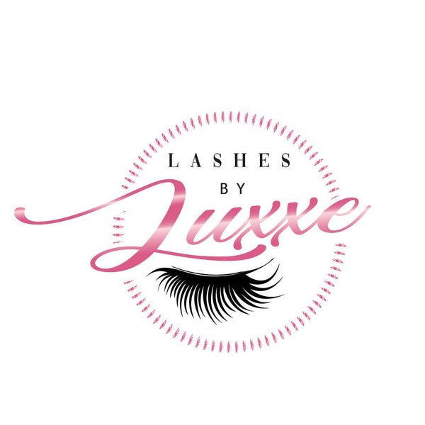 Lashes Logo, Lash Logo Design, Luxe Logo, Logo Design for Lashes, Premade and Custom Lash Logo Branding