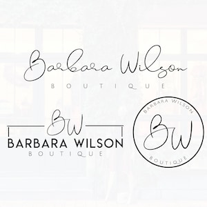 Boutique Logo for Store, Handwritten Logo, Circular Logo, Blog Logo Design