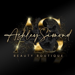 Beauty logo, Lash Logo, Business logo, Hair Logo, Nail Logo,  Makeup Artist Logo, Boutique logo, Cosmetic Logo, Smoke Logo, Gold logo