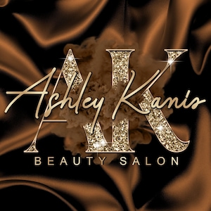 Brown Gold Glitter Logo, Smoke Logo, Beauty Logo, Makeup Artist Logo, Signature Logo, Boutique Logo, Hair Logo, Lashes Logo, Nails Logo
