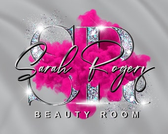 Holographic Watercolor Logo, Smoke Logo, Beauty Logo, Makeup Artist Logo, Signature Logo, Boutique Logo, Hair Logo, Lashes Logo, Nails Logo