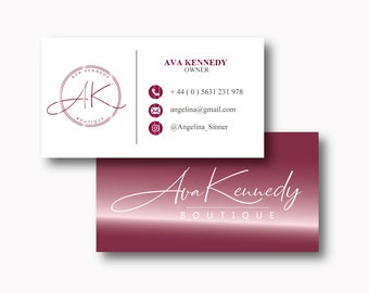 Diseño de tarjetas de presentación personalizadas, información de contacto personalizada (formato digital)