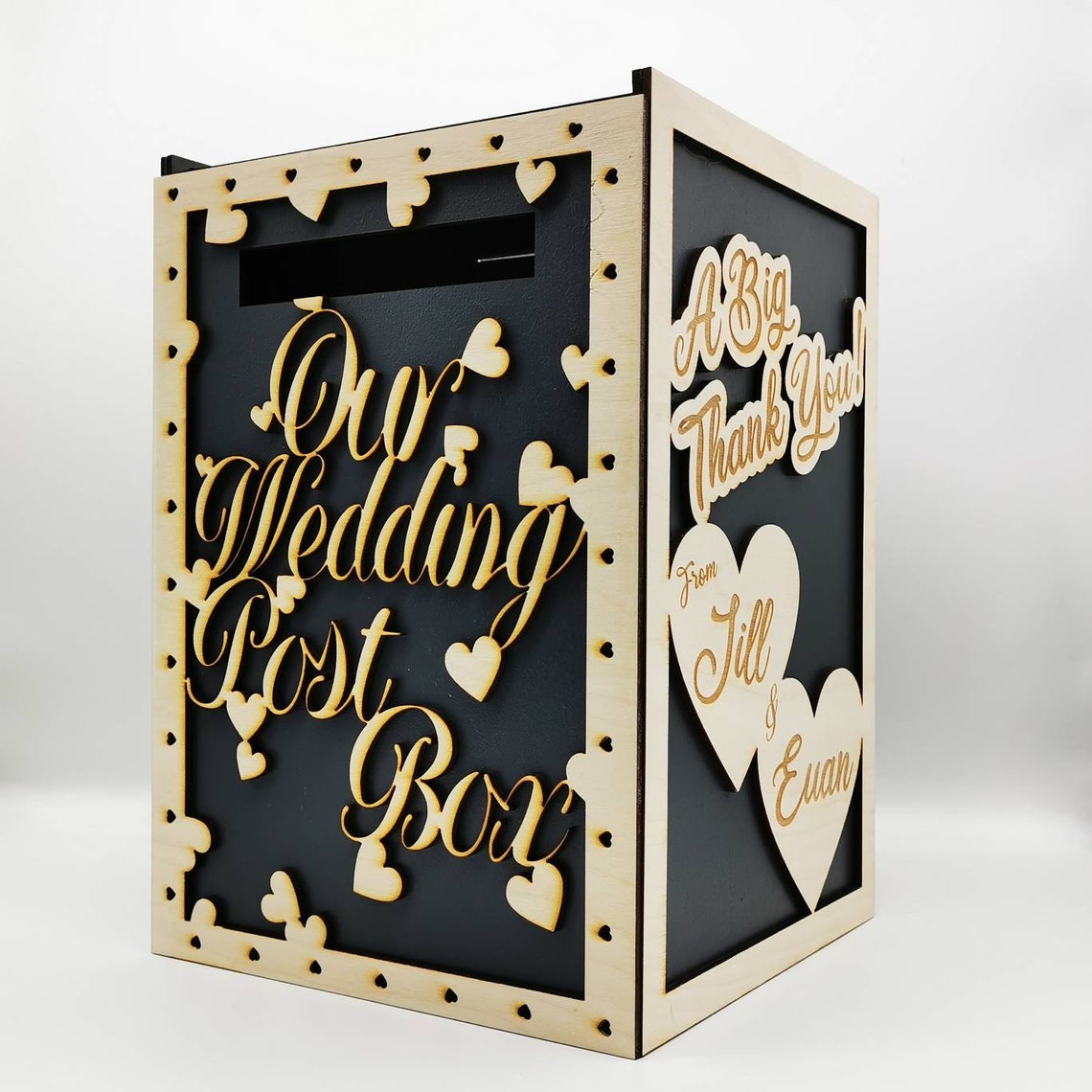 Laser Cut Wedding Envelope Box with Sliding Lid & Mechanism Etsy