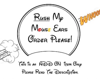 Rush My Order Please "Add on". Can’t wait, jump the queue. Speed up the processing make-up time to only 2 days by adding this to your cart.