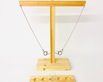 Tabletop Ring Toss Drinking Game: Handmade Home Bar Game