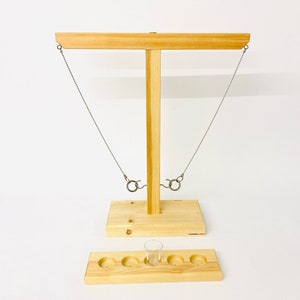 Tabletop Ring Toss Drinking Game: Handmade Home Bar Game