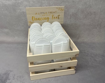 Wedding Slippers Sign & Crate: Rustic Dance Floor Decor