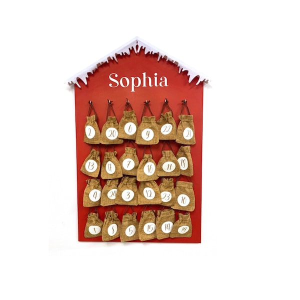 Personalised Wooden Advent Calendar Etsy UK