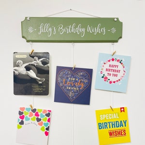 Titular de la tarjeta de cumpleaños / Signo colgante de la tarjeta de cumpleaños / Exhibición de la tarjeta de cumpleaños / Titular de la tarjeta de felicitación personalizada