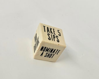 Drunk Dice | Drinking Game Dice | Bar Game | Bar Accessories | Customisable Game | Party Games