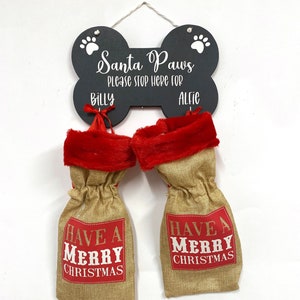 Customisable Dog's Stocking Holder | Pets Christmas gifts | Dog Christmas Decor