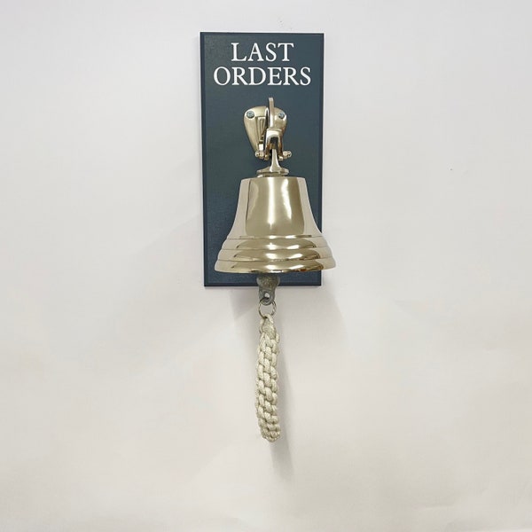 Customisable Last Orders Bell, perfect accessory for any home bar or man-cave, Beer lovers Christmas gift