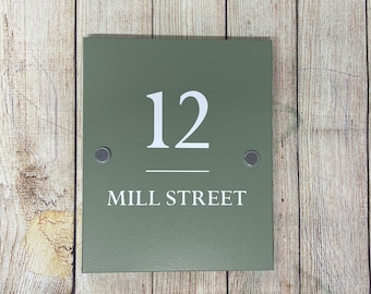 Customisable Wall mounted House Sign, House number sign, new home gift, Door Name Sign.