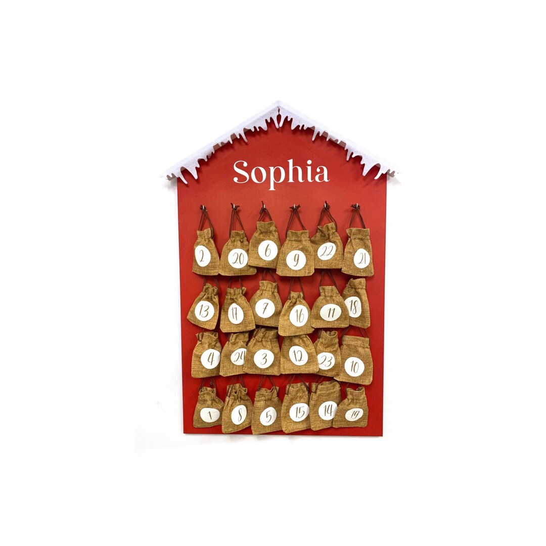 Personalised Reusable Advent Calendar Christmas Countdown Etsy