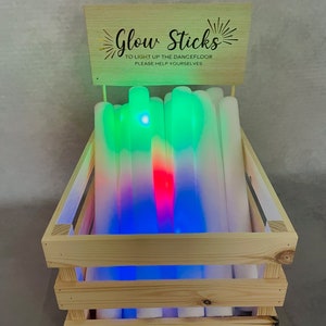 Personalised Foam Glow Sticks, Wedding Favor, LED Foam Glow Sticks