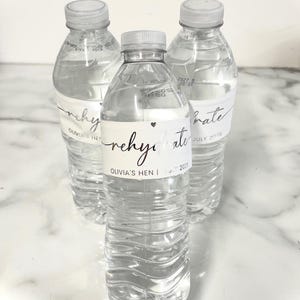 Personalised water bottle labels, ideal for hen parties, rehydrate recovery kits, self adhesive custom labels.